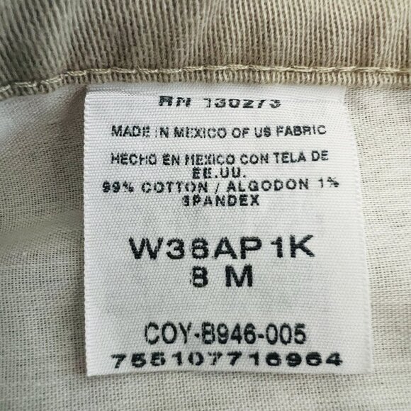 Riders Women's Chino Pants Size 8M Easy Care Straight Leg Mid Rise Stretch Beige - Picture 6 of 10